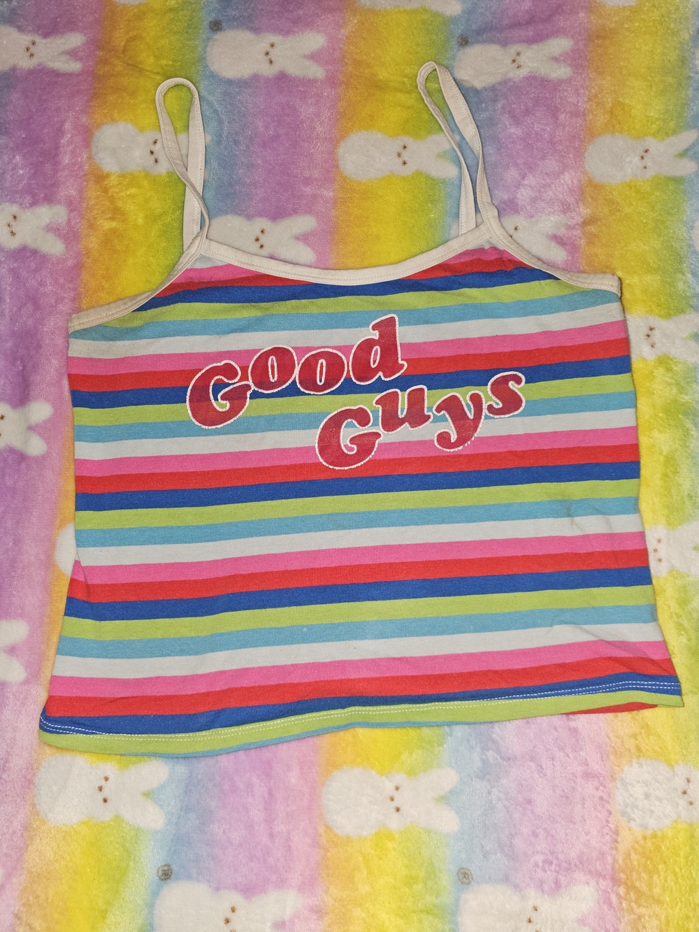 Rainbow Striped Womens' Crop Top